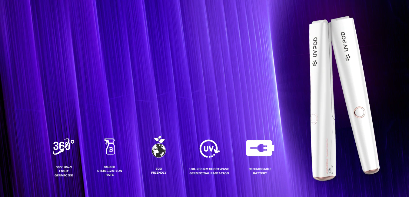 UV POD X5 UV-C Foldable Sterilizer Wand — 360° Germicidal Light